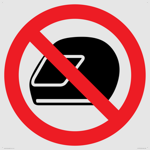 P920 Prohibition: No motorcycle helmets